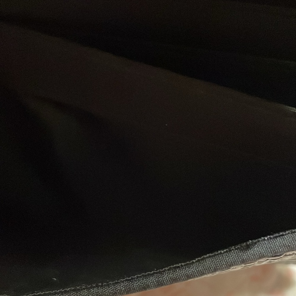 Wallet- black basket weave-snap closure w/2 snaps (small tear inside) - Picture 3 of 8